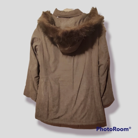 Avenue beige Parka/coat sz 14 - Picture 3 of 4